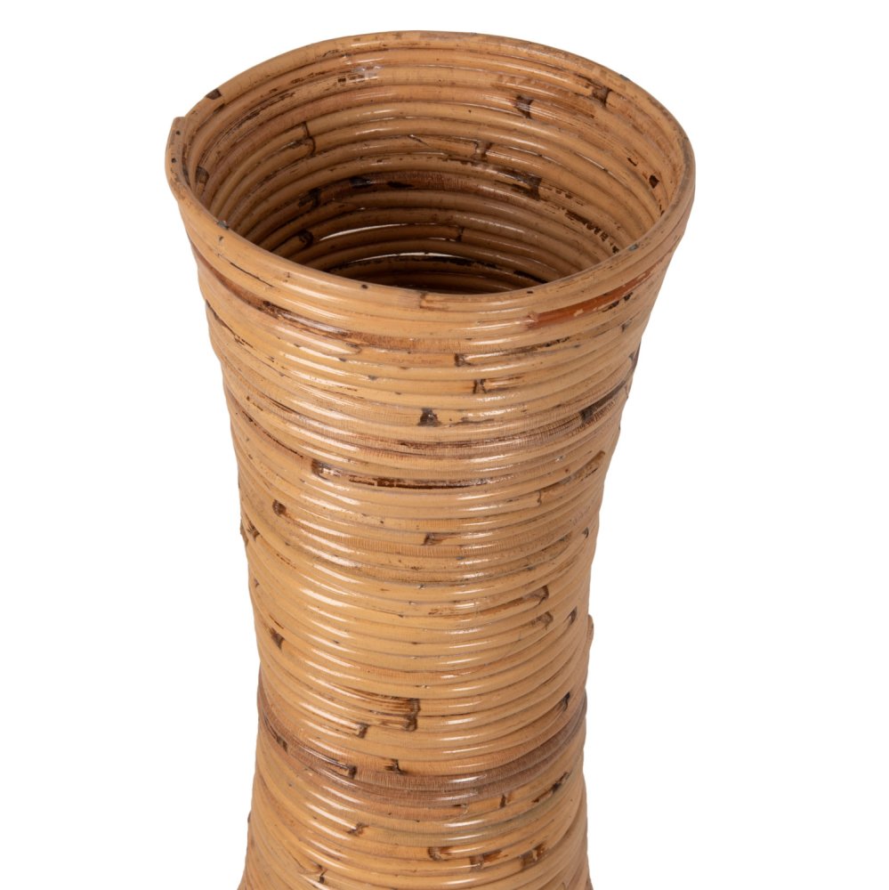 DECORATIVE FLOOR VASE RATTAN IN NATURAL COLOR Φ30x100Hcm