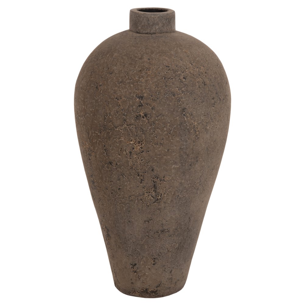 DEKORATIVE BODENVASE ZATI TERRAKOTTA IN GRAUER FARBE Φ40x80Hcm