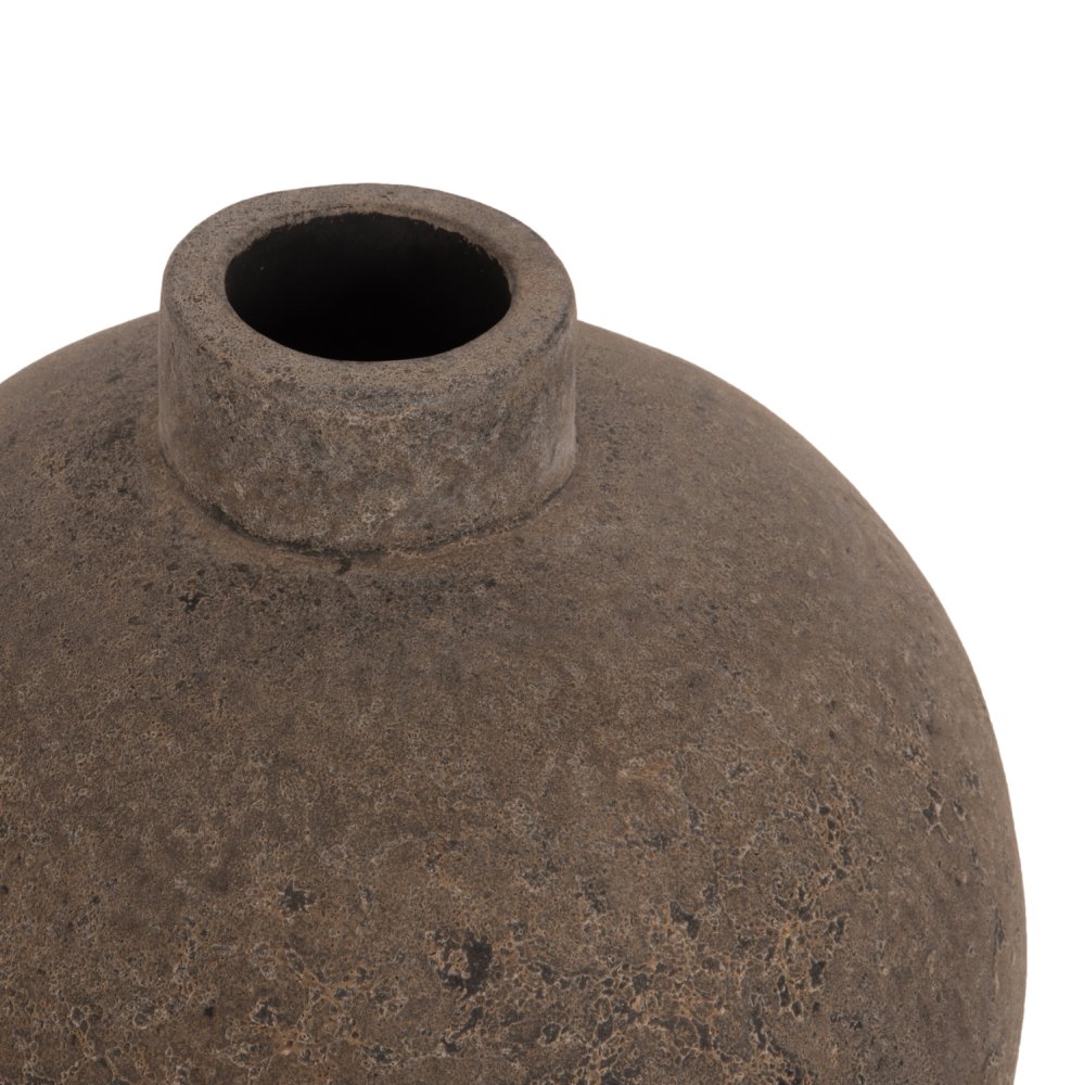 DEKORATIVE BODENVASE ZATI TERRAKOTTA IN GRAUER FARBE Φ40x80Hcm