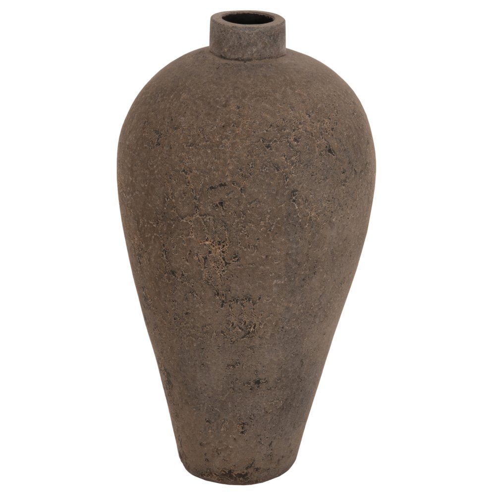 DEKORATIVE BODENVASE ZATI TERRAKOTTA IN GRAUER FARBE Φ40x80Hcm