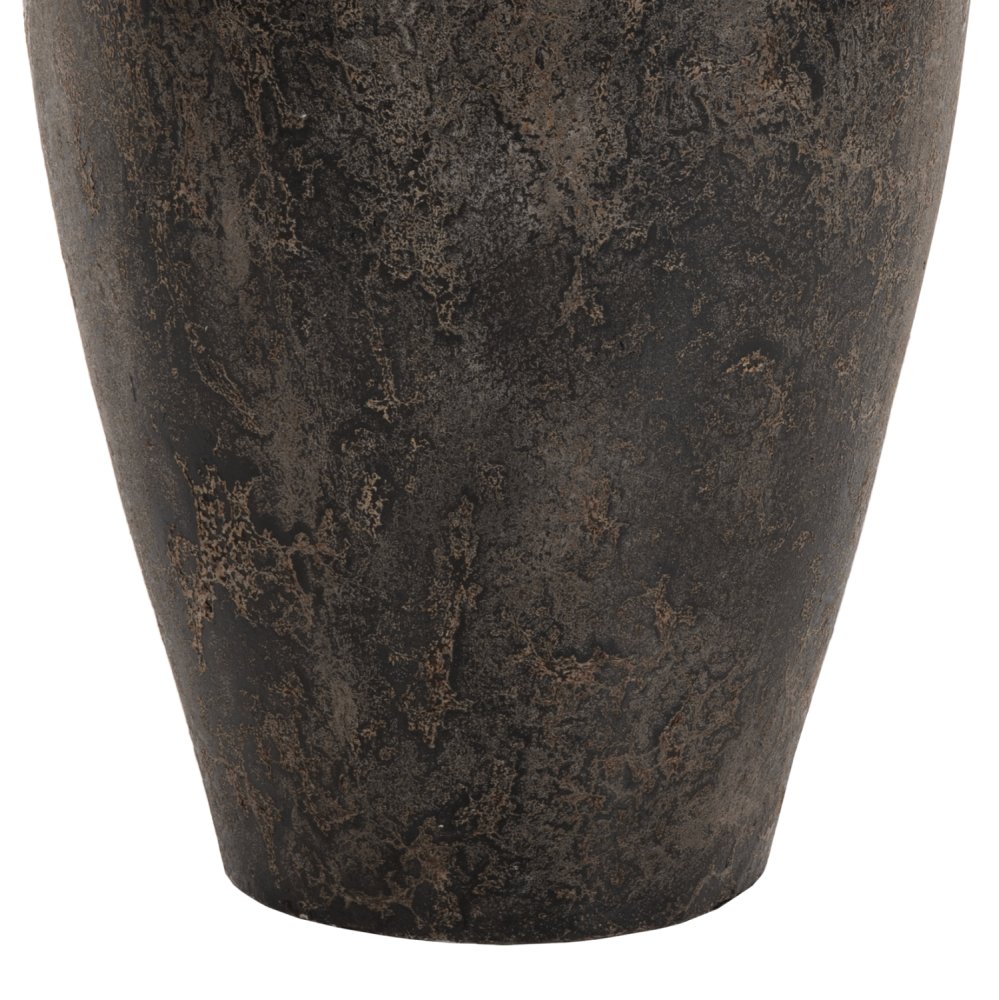 DEKORATIVE BODENVASE SPARTA TERRAKOTA IN SCHWARZER FARBE Φ47x69Hcm