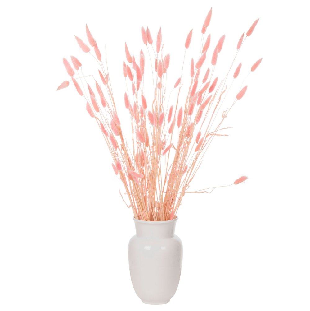 DEKORATIVER GETROCKNETER STRAUSS KANINCHENSCHWANZ-ROSA 75cm