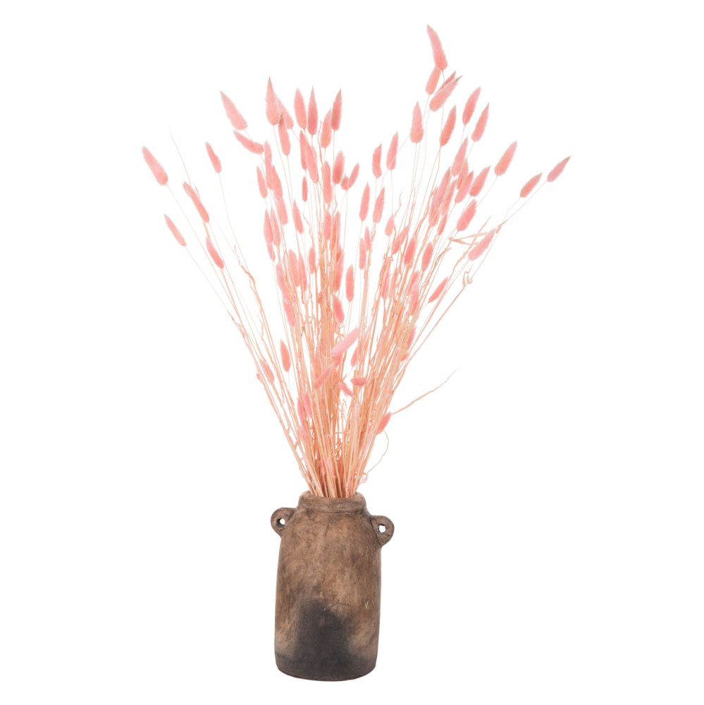 DEKORATIVER GETROCKNETER STRAUSS KANINCHENSCHWANZ-ROSA 75cm