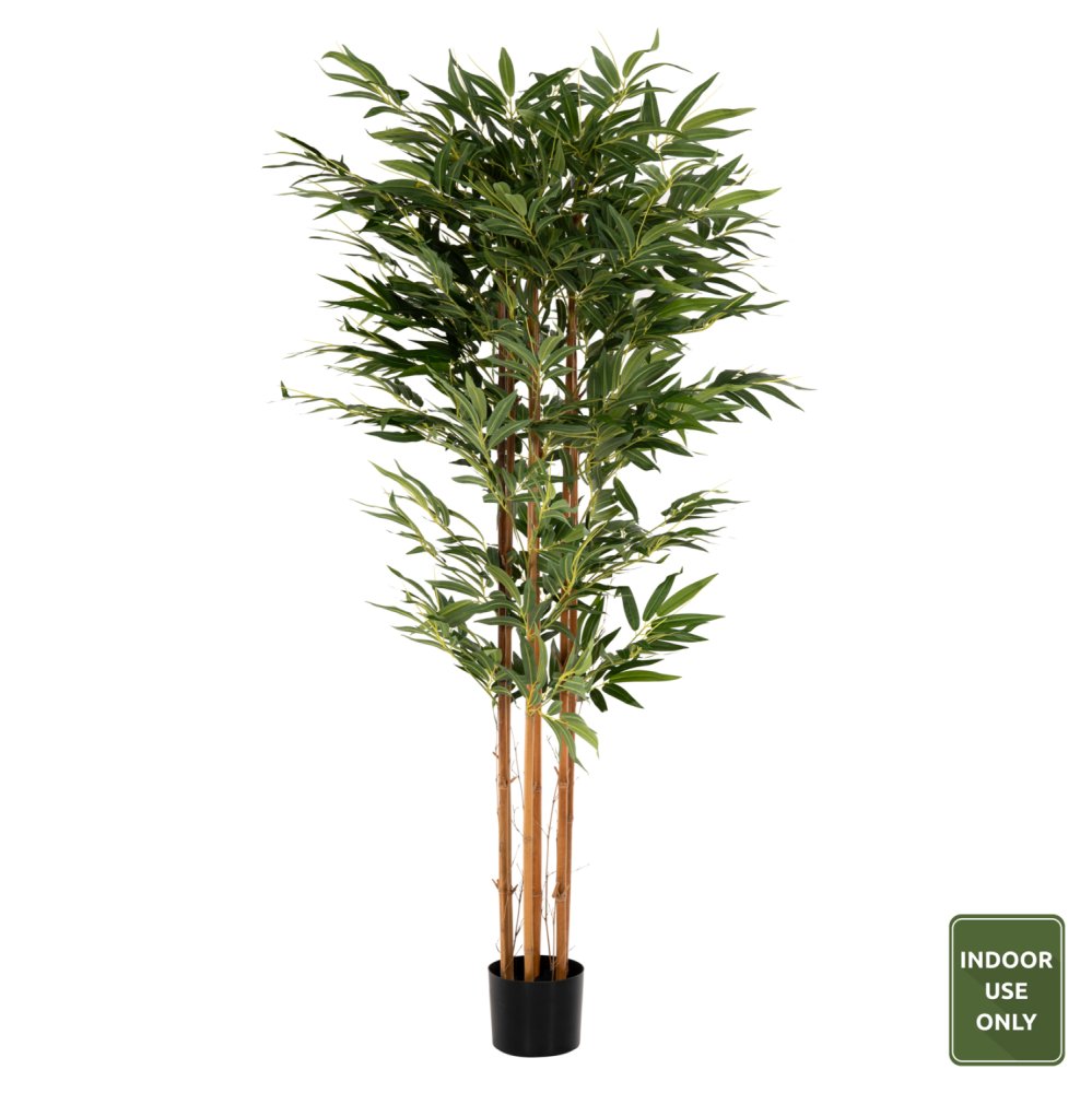 DEKORATIVE SYNTHETISCHE PFLANZE IM TOPF BAMBUSBAUM 180cm
