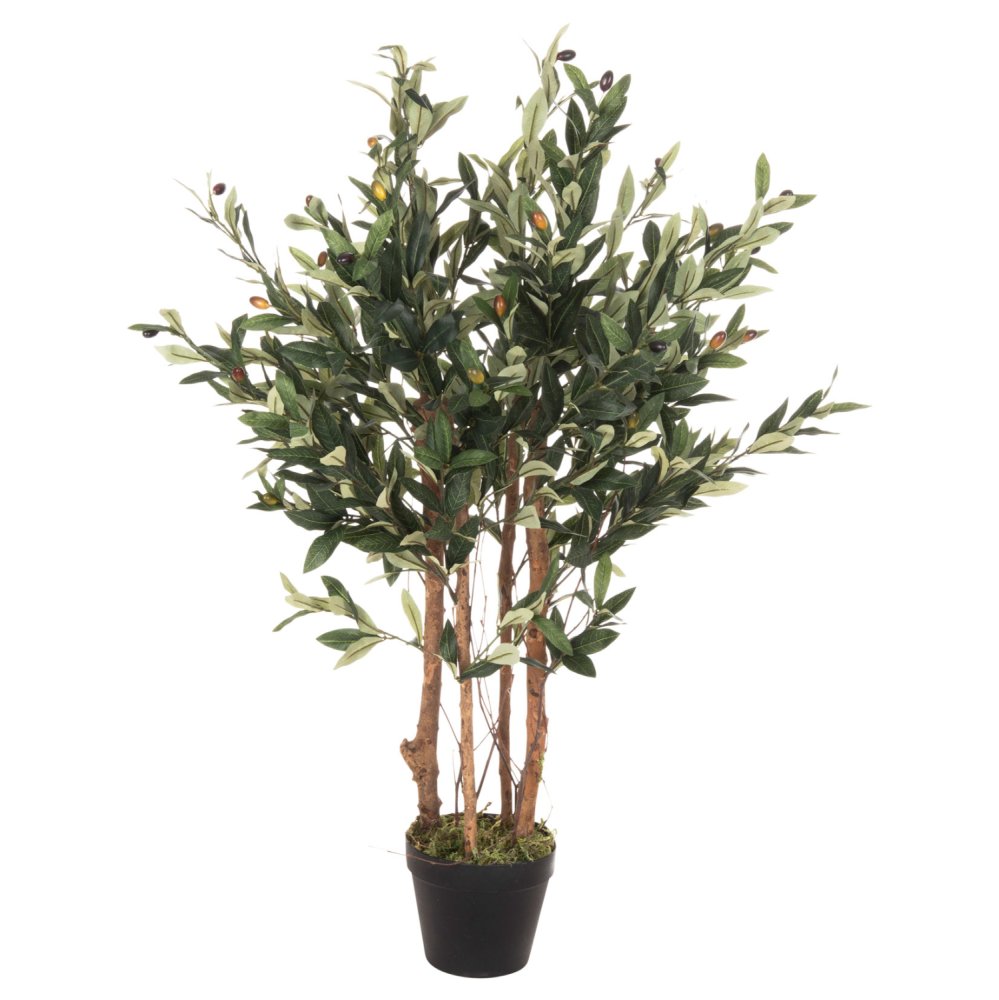 DEKORATIVE SYNTHETISCHE PFLANZE OLIVENBAUM IM TOPF 96cm