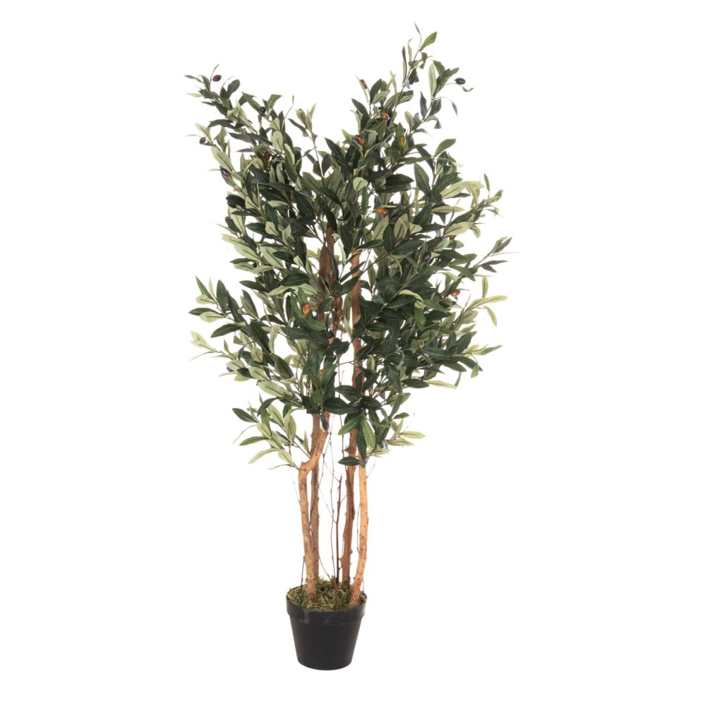DEKORATIVE SYNTHETISCHE PFLANZE OLIVENBAUM IM TOPF 120 cm