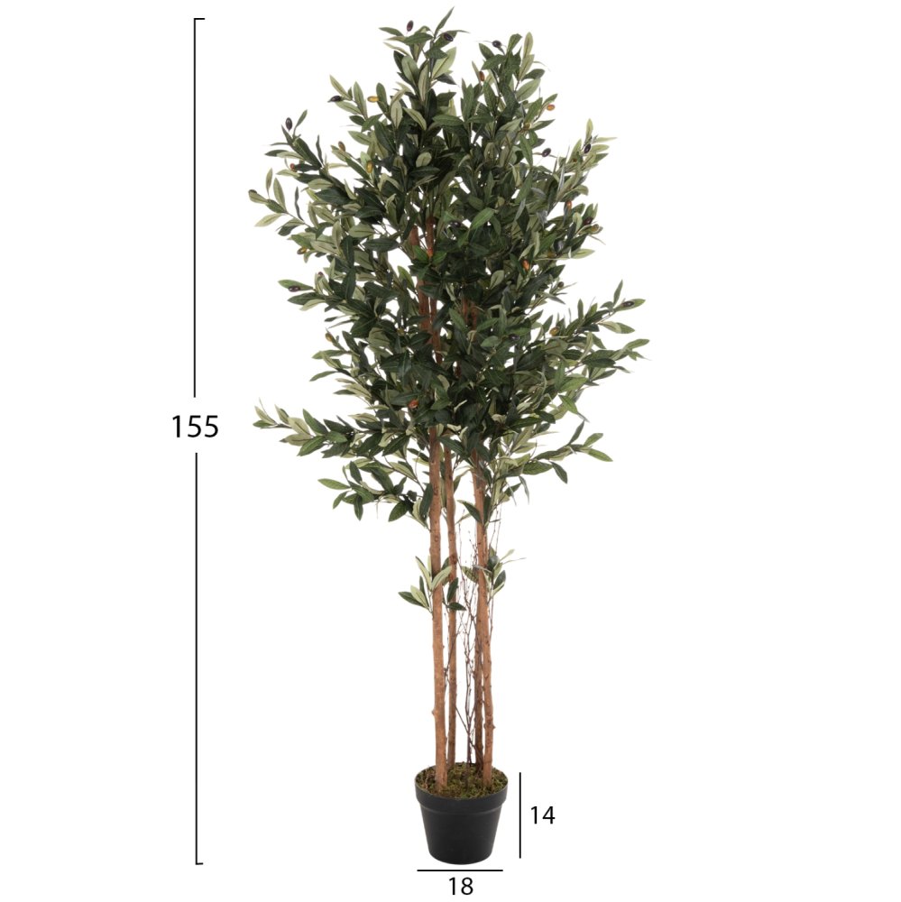 DEKORATIVE SYNTHETISCHE PFLANZE OLIVE IM TOPF 155 cm