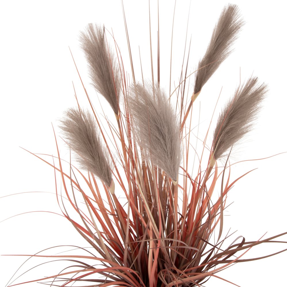 DECORATIVE SYNTHETIC PLANT IN POT GRASS + FEATHERS Φ14,5x12,5-86Hcm
