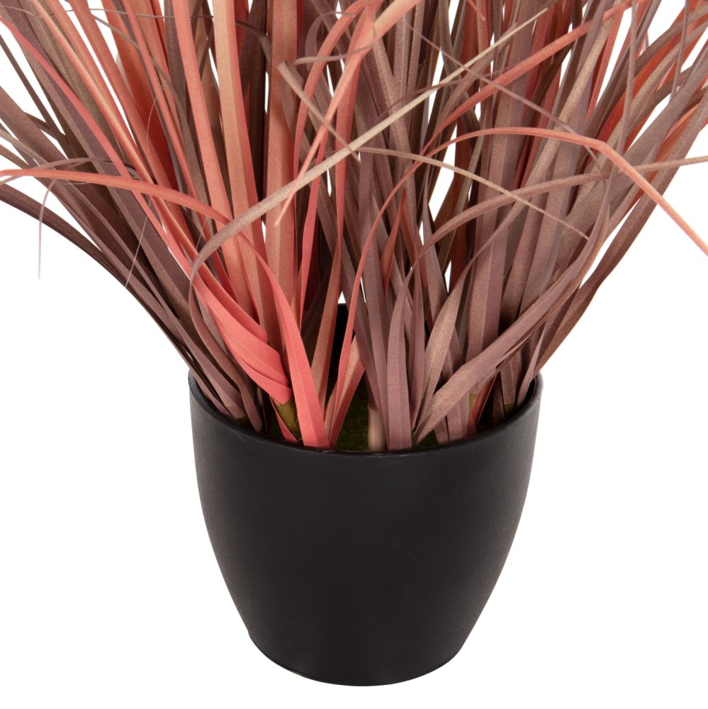 DECORATIVE SYNTHETIC PLANT IN POT GRASS + FEATHERS Φ14,5x12,5-86Hcm