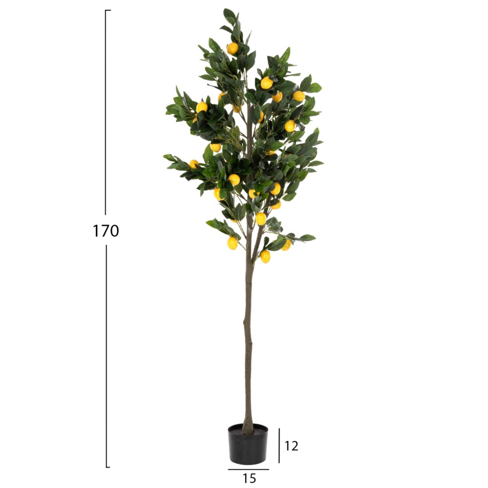 DECORATIVE SYNTHETIC PLANT LEMON TREE IN POT Φ15x12-170cm