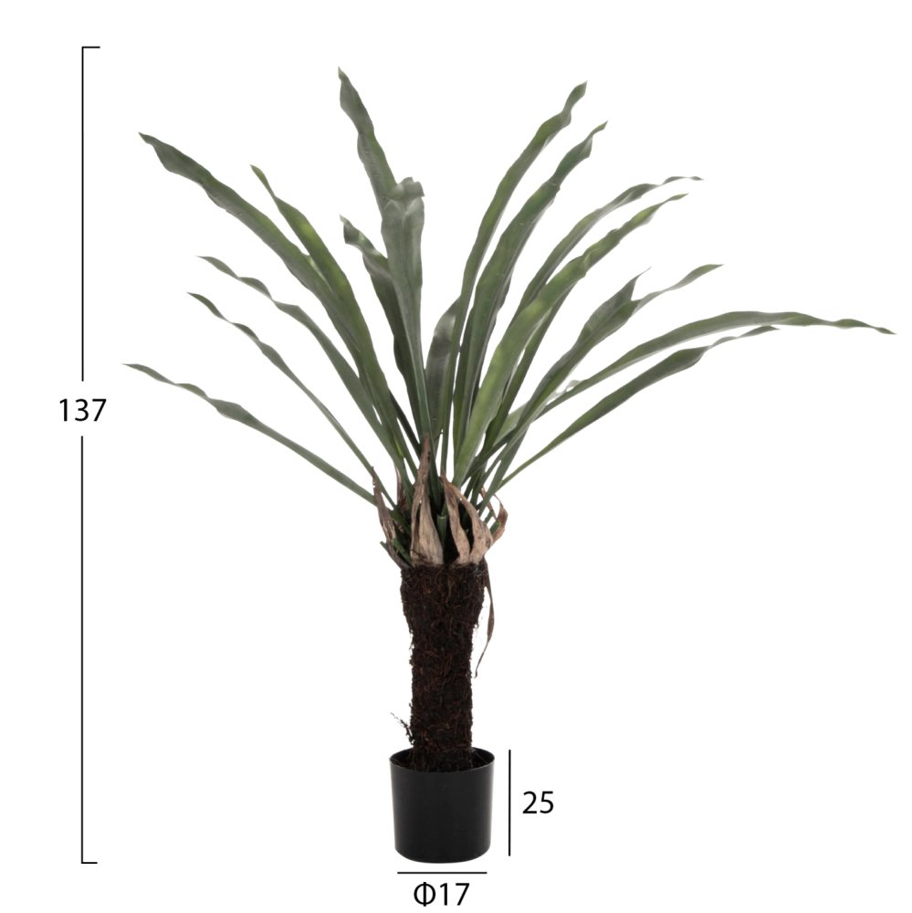 DEKORATIVE SYNTHETISCHE PFLANZE EINFACH (BLATT ODER FEDER) IM TOPF 137 cm
