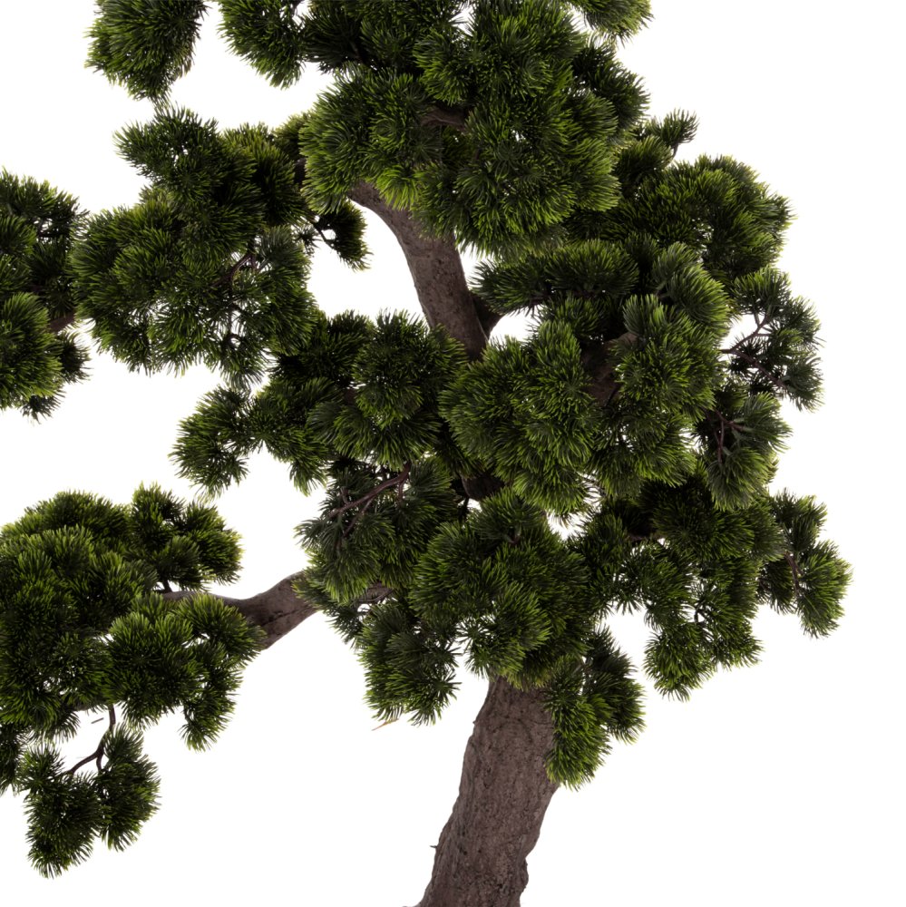 DEKORATIVE SYNTHETISCHE PFLANZE IM TOPF SCHÖNER KIEFERBAUM (BONSAI) 55x130x114Hcm