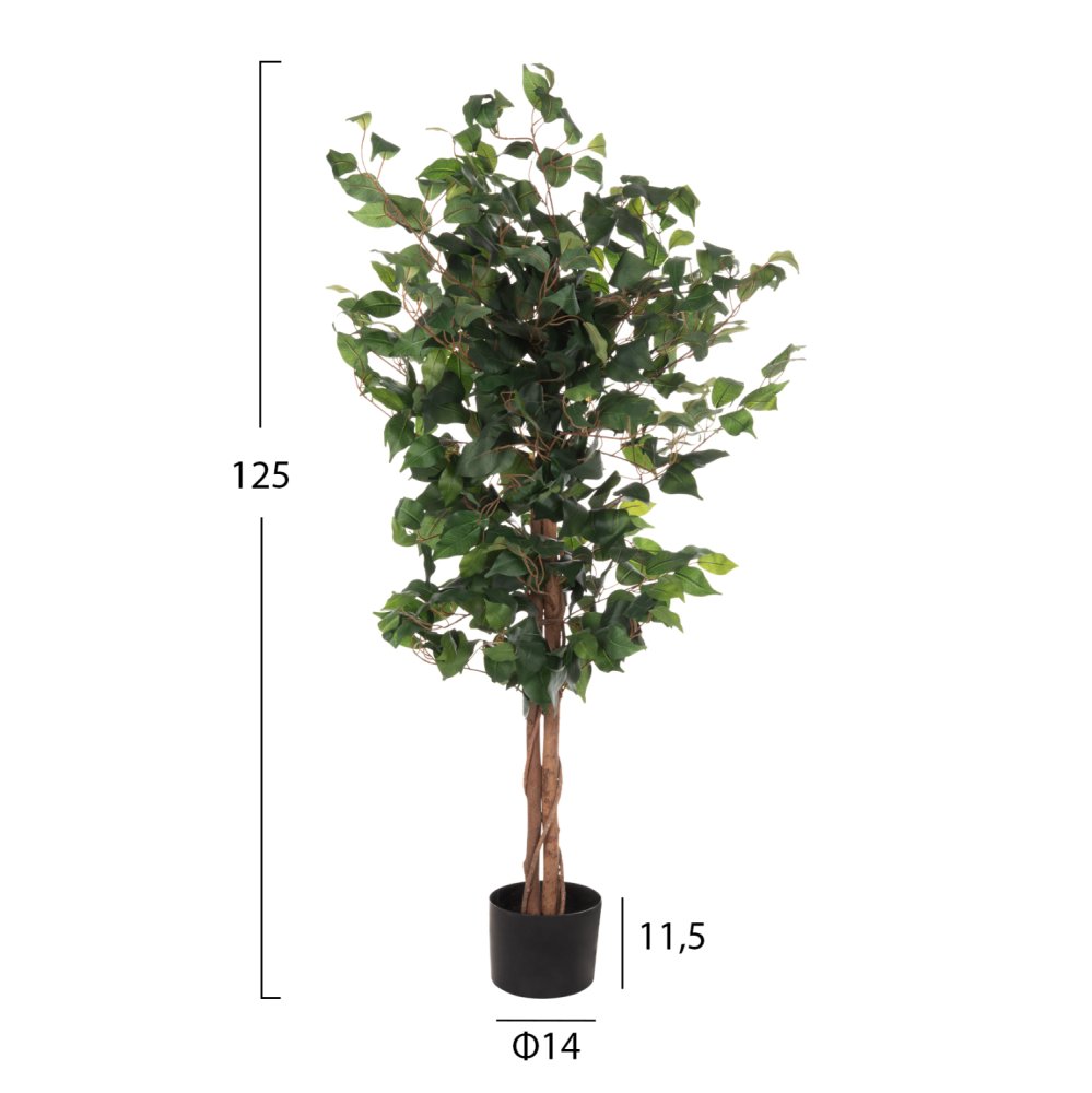 DEKORATIVE SYNTHETISCHE PFLANZE Banianbaum im Topf 125 cm