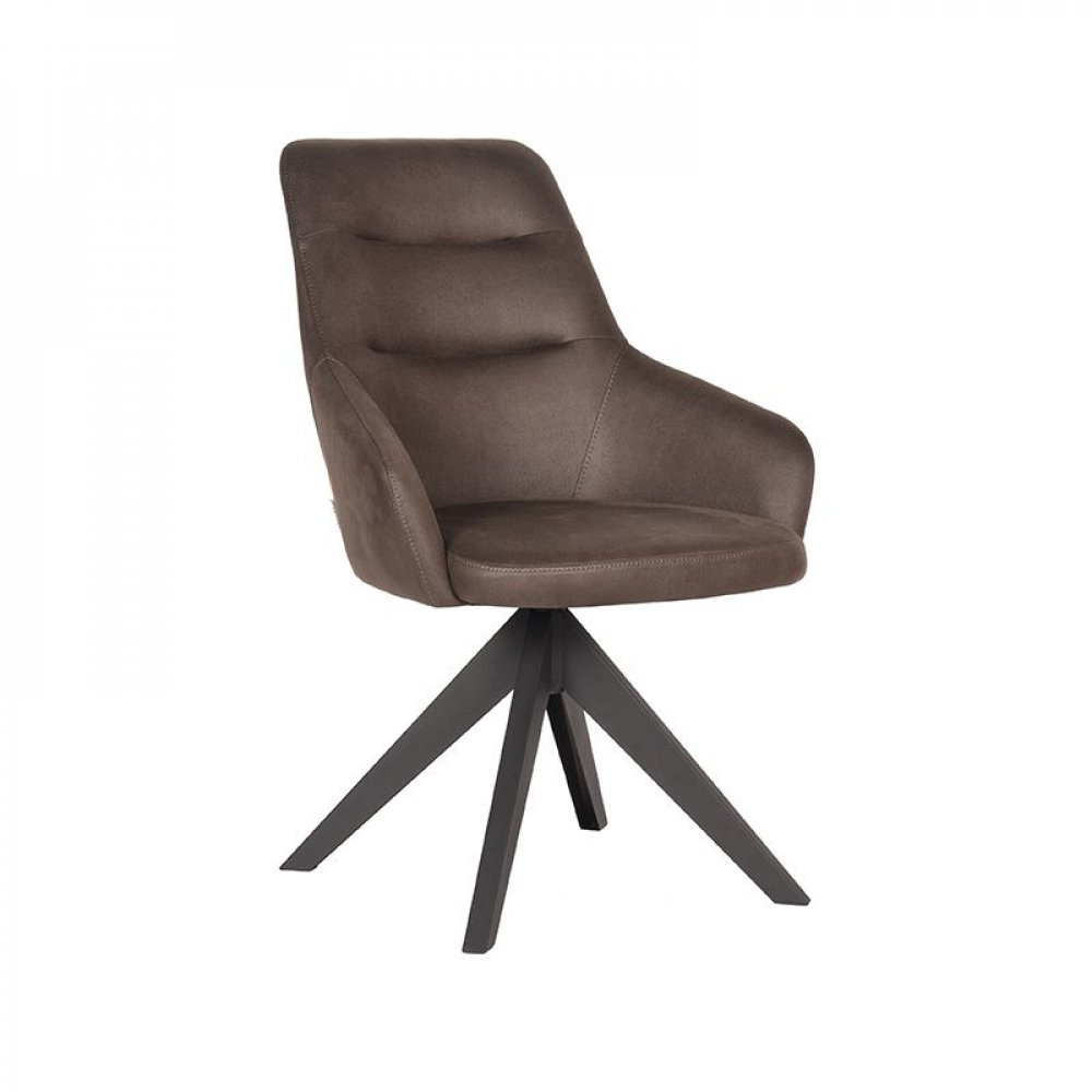 Esszimmerstuhl "Jace" in Anthrazit Farbe Mikrofaser 58x65x88 cm