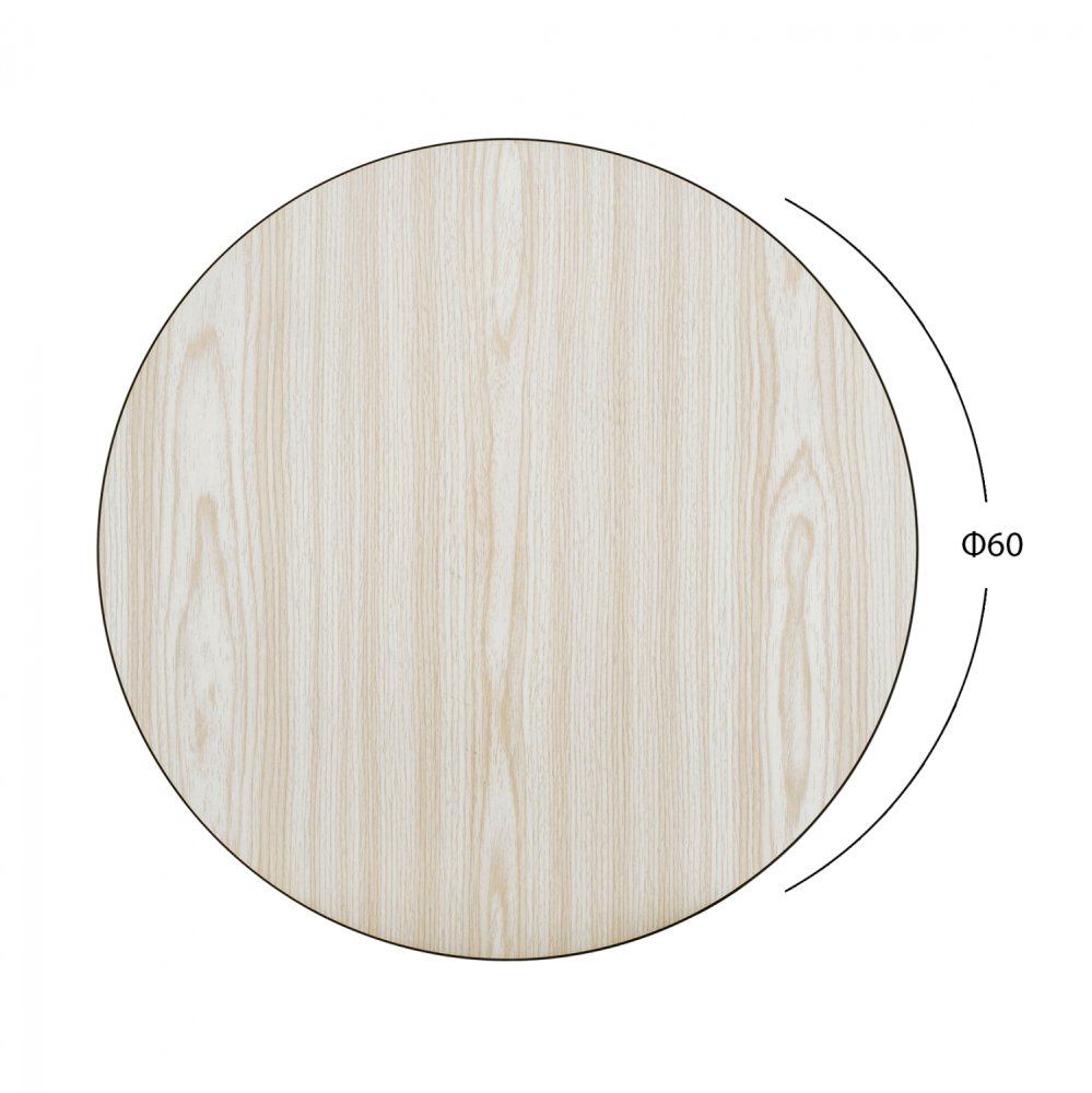ΕΠΙΦΑΝΕΙΑ ΤΡΑΠΕΖΙΟΥ ΑΠΟ MDF Φ60 WW8436.03 ΔΡΥΣ ΜΑΥΡΟ
