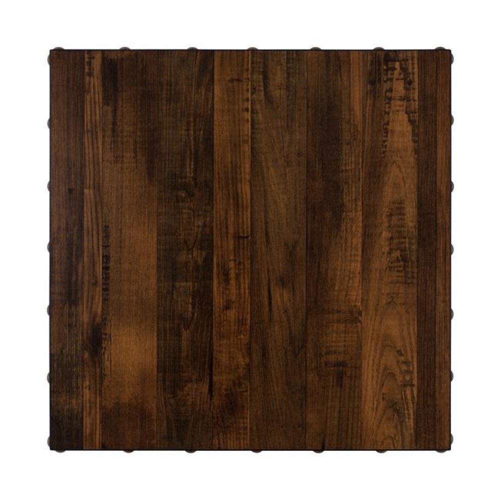 Melamin 32 mm Tischplatten mit Bronze Applikationen günstig kaufen | Tischplatte in "Wallnuss" 70x70 cm