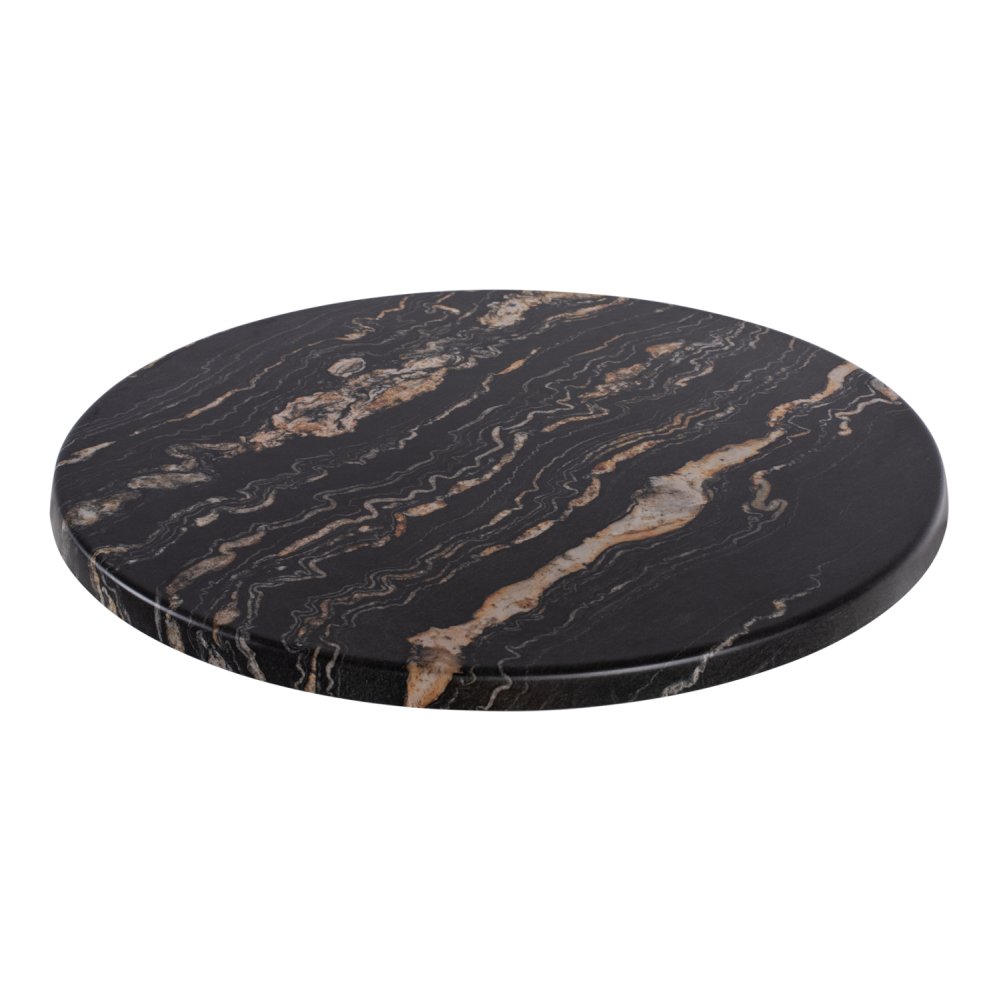 TABLETOP ROUND 5787 WERZALIT Φ60 BLACK GOLD MARBLE