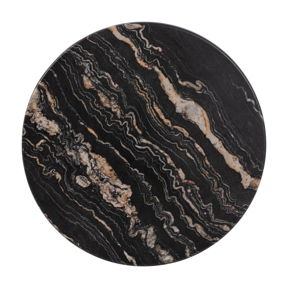 TABLETOP ROUND 5787 WERZALIT Φ60 BLACK GOLD MARBLE