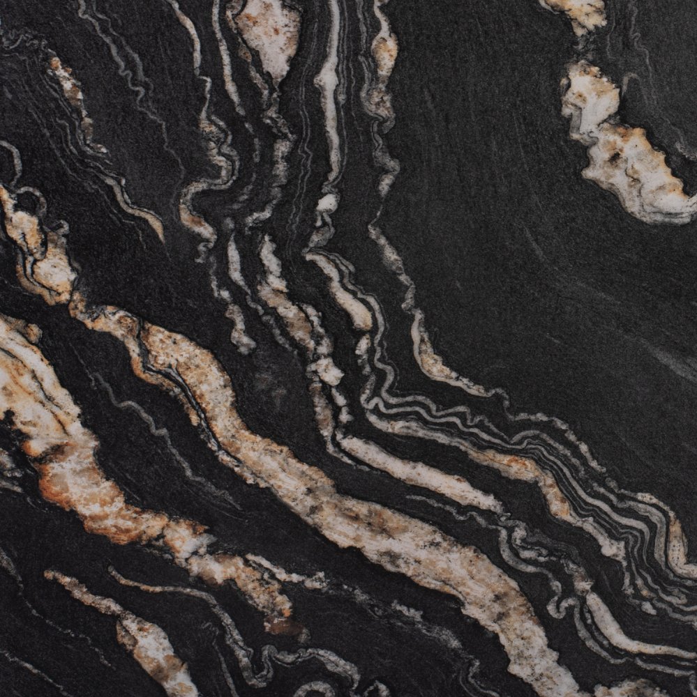 TABLETOP 5787 SQUARE WERZALIT 60X60cm BLACK GOLD MARBLE