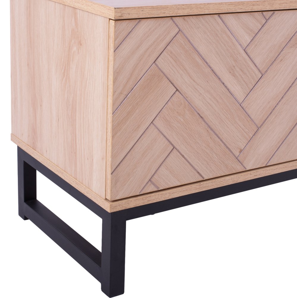 ΕΠΙΠΛΟ TV CHANELLE ΣΕ ΦΥΣΙΚΟ ΧΡΩΜΑ ΜΕ ΜΑΥΡΑ ΠΟΔΙΑ 148x39x49Y εκ.