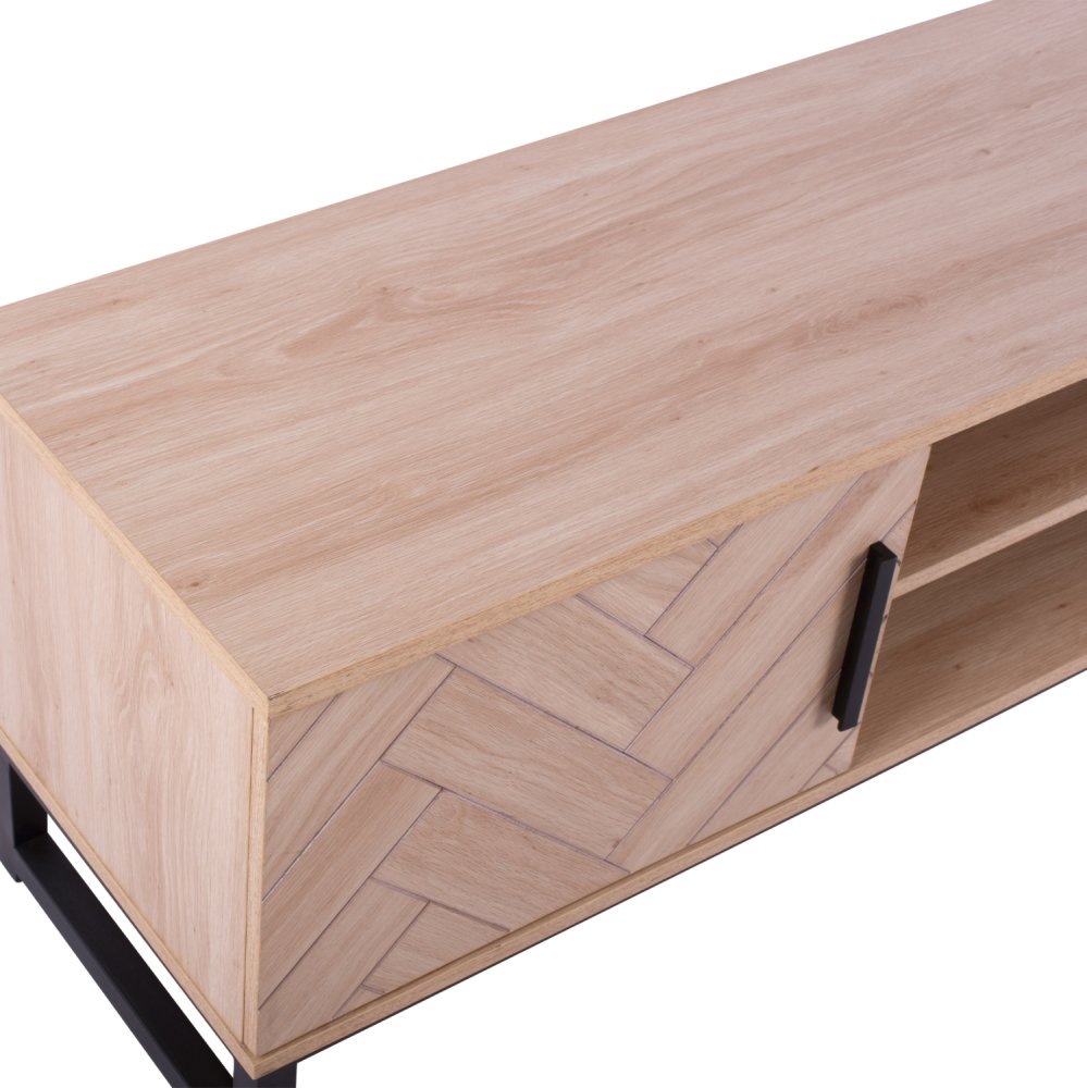 ΕΠΙΠΛΟ TV CHANELLE ΣΕ ΦΥΣΙΚΟ ΧΡΩΜΑ ΜΕ ΜΑΥΡΑ ΠΟΔΙΑ 148x39x49Y εκ.