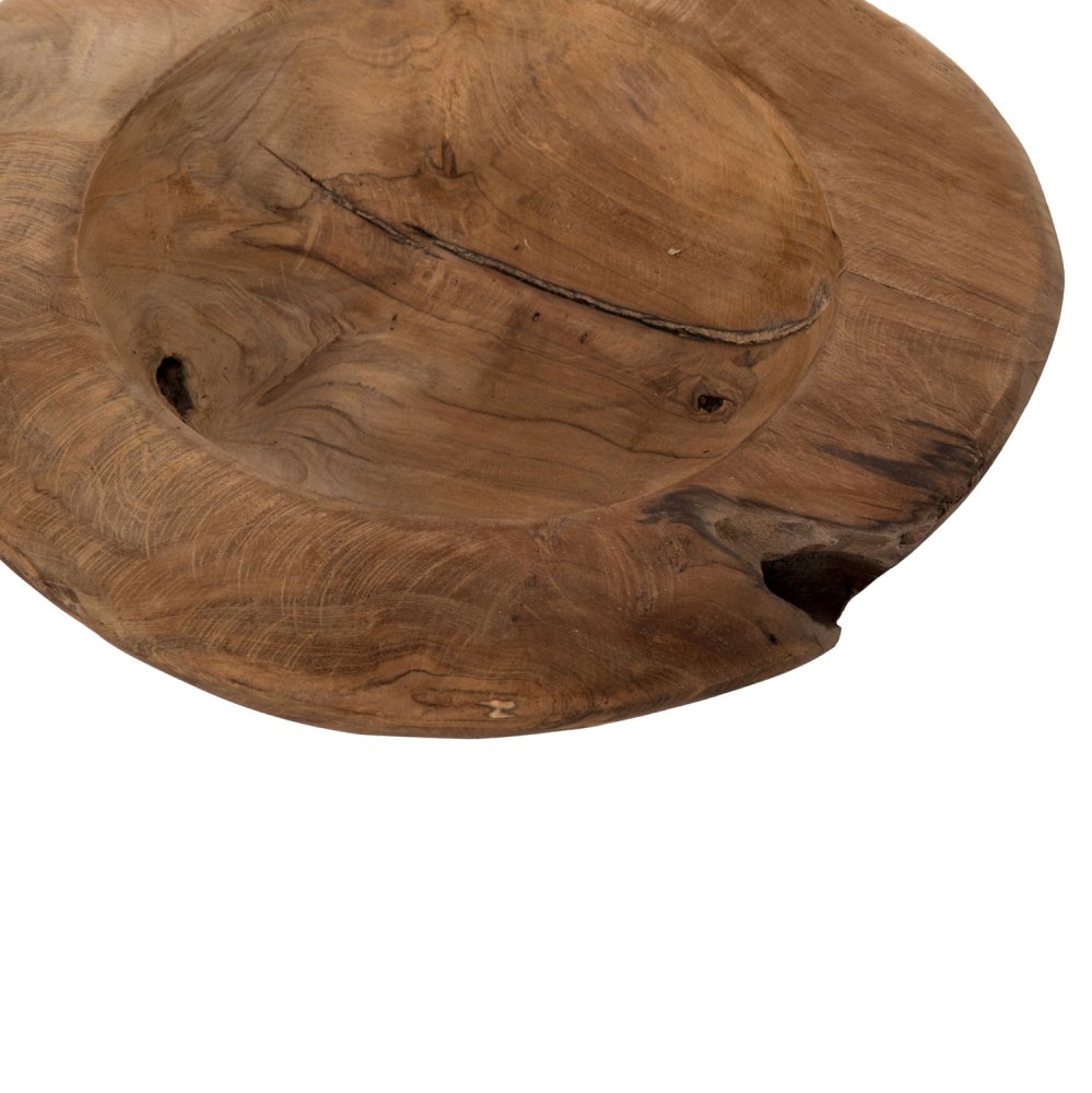 TABLE DECOR BOWL YOKI TEAK WOOD Φ29x6Hcm