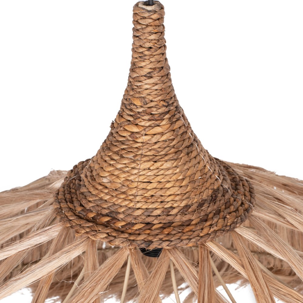 HÄNGELAMPE AUS MANILA-HANNFASERN IN NATÜRLICH Φ80x62-90Ycm