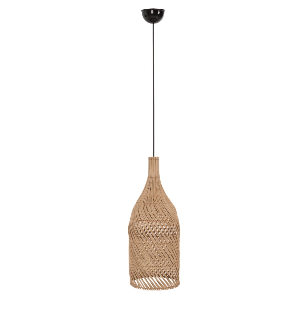 CEILING PENDANT LAMP NATURAL RATTAN IN NATURAL COLOR Φ34,5x178Hcm