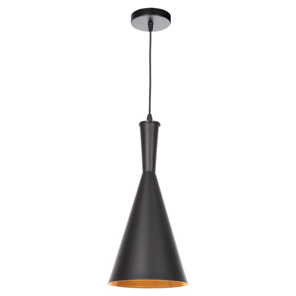 CEILING PENDANT LAMP BLACK METAL CAP Φ18x130 cm