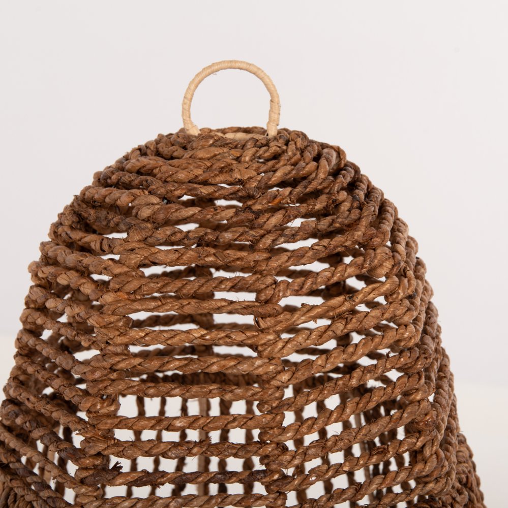DECKENHÄNGERLEUCHTE GETROCKNETE BANANENBAUMFASERN IN BRAUN FARBE Φ41x41-136Hcm