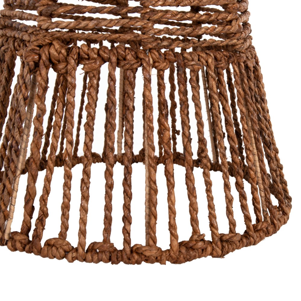 DECKENHÄNGERLEUCHTE GETROCKNETE BANANENBAUMFASERN IN BRAUN FARBE Φ41x41-136Hcm