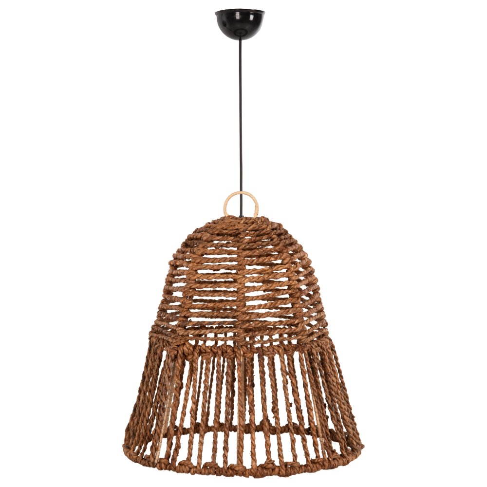 DECKENHÄNGERLEUCHTE GETROCKNETE BANANENBAUMFASERN IN BRAUN FARBE Φ41x41-136Hcm