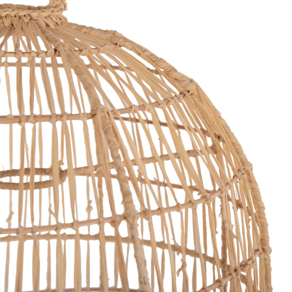 DECKENHÄNGELEUCHTE PALMENBLATTFASERN IN NATÜRLICHER FARBE Φ40x55Hcm