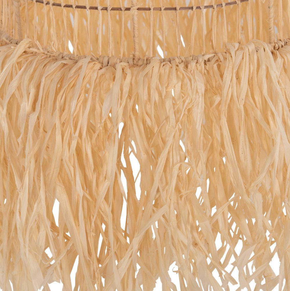 DECKENHÄNGELEUCHTE PALMENBLATTFASERN IN NATÜRLICHER FARBE Φ40x55Hcm