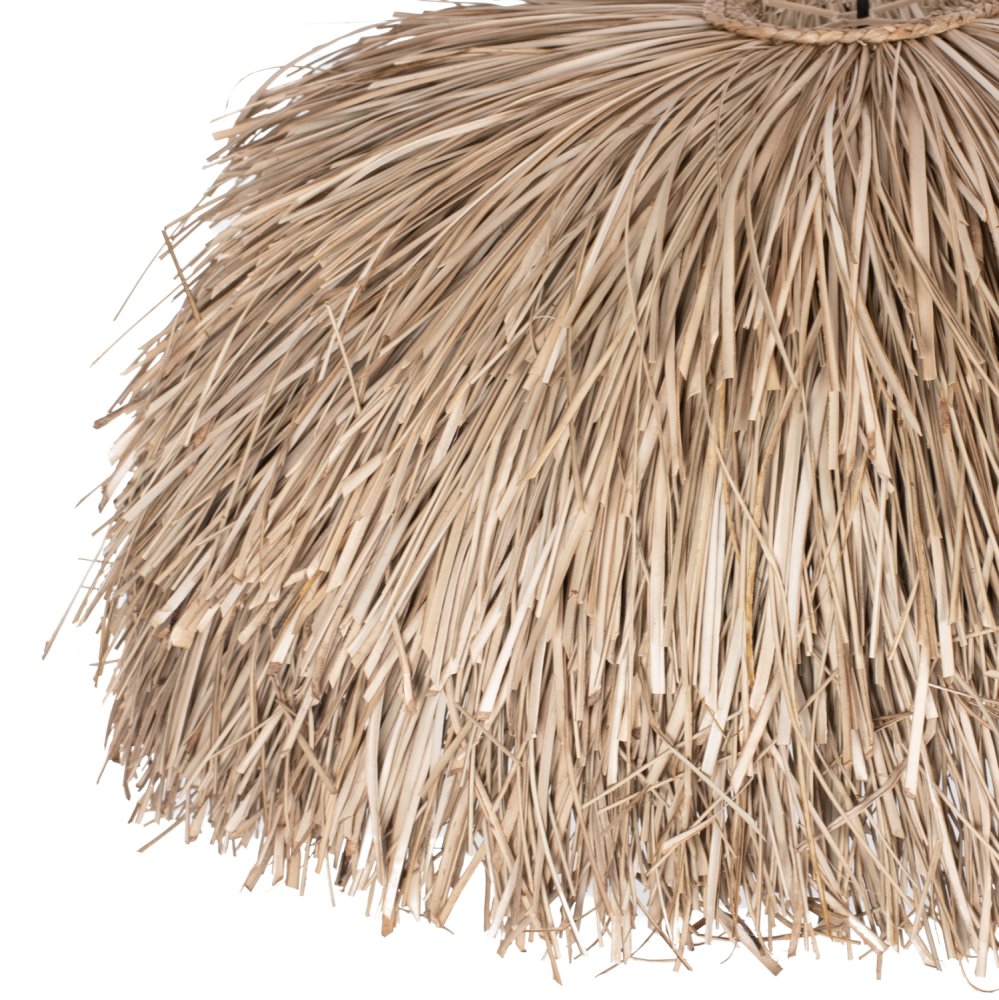 DECKENANHÄNGER MIT PANDAN- UND MENDONG-GRASKAP, NATÜRLICHE FARBE Φ80Χ35Hcm