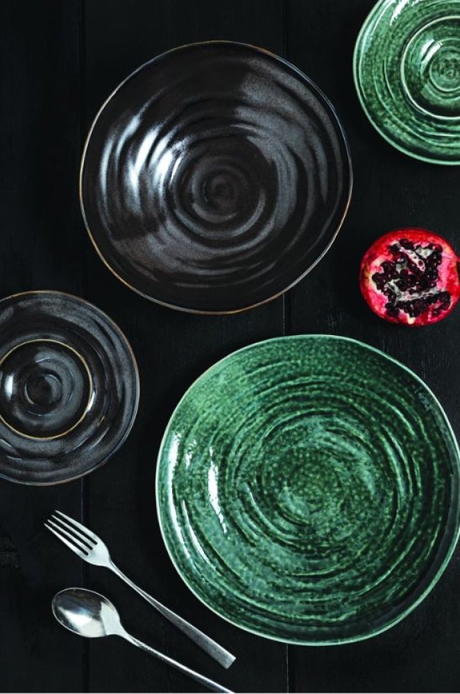 Flat plate Tognana Material Green Ø23.5xH 3 cm 6 set