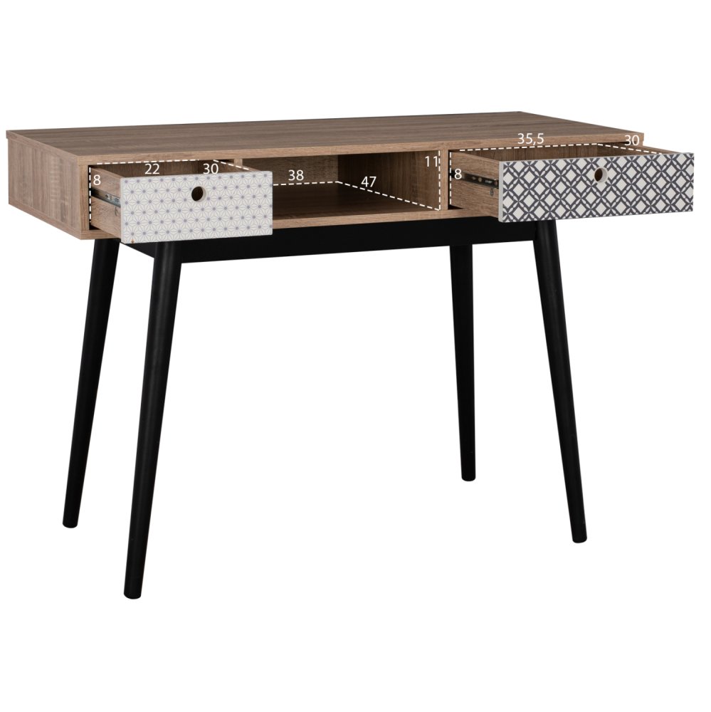ΓΡΑΦΕΙΟ ΚΟΝΣΟΛΑ HATTIE 110x48,5x78Y εκ.