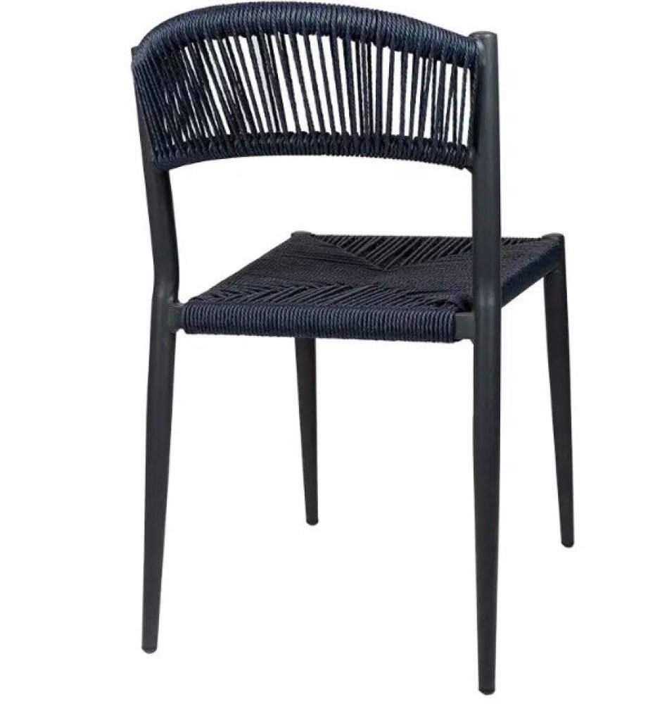 "Jonah" Stuhl in blau aus Aluminium im Geflecht Look