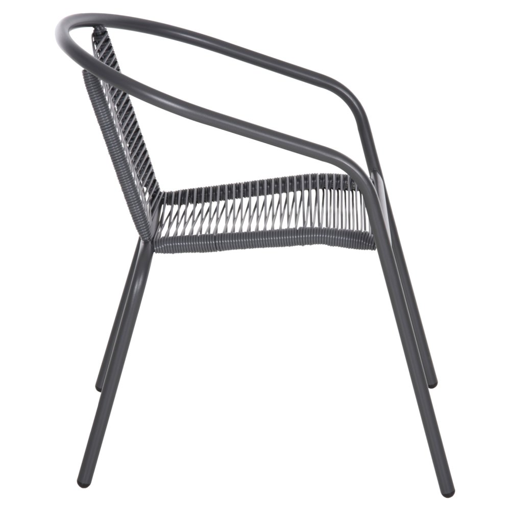 ΠΟΛΥΘΡΟΝΑ ΜΕΤΑΛΛΟ ΓΚΡΙ-ΣΥΝΘ. RATTAN ΓΚΡΙ 54x61x75Υεκ.