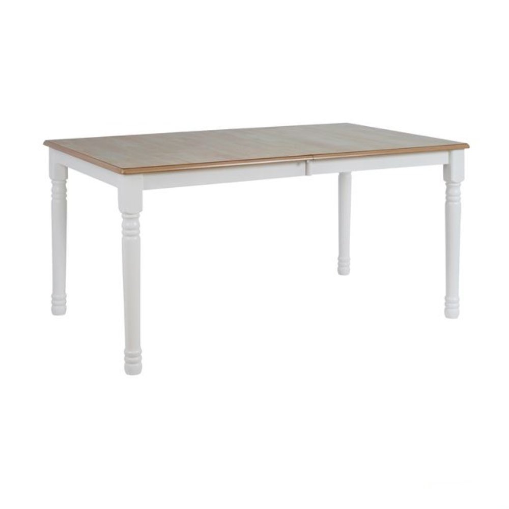 Holztisch Weiß 150 (+30) x 90 x 75 cm