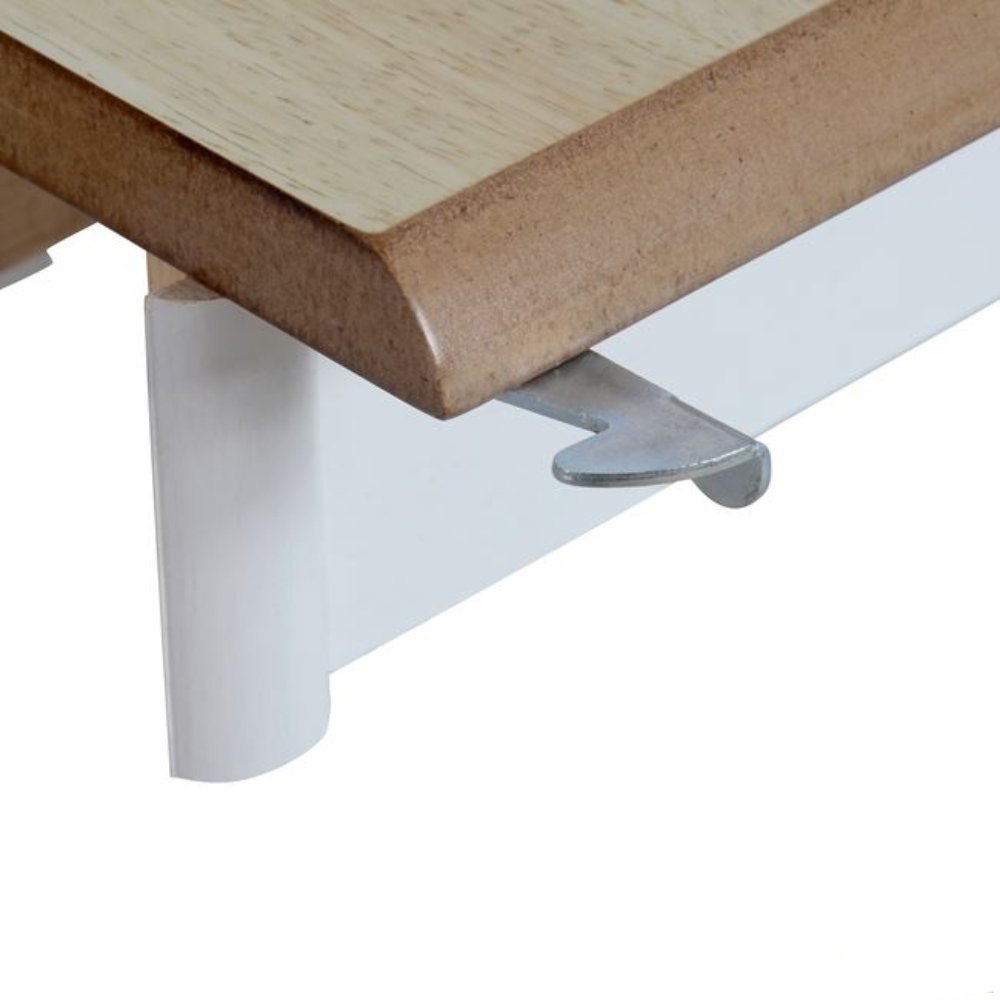 Holztisch Weiß 150 (+30) x 90 x 75 cm