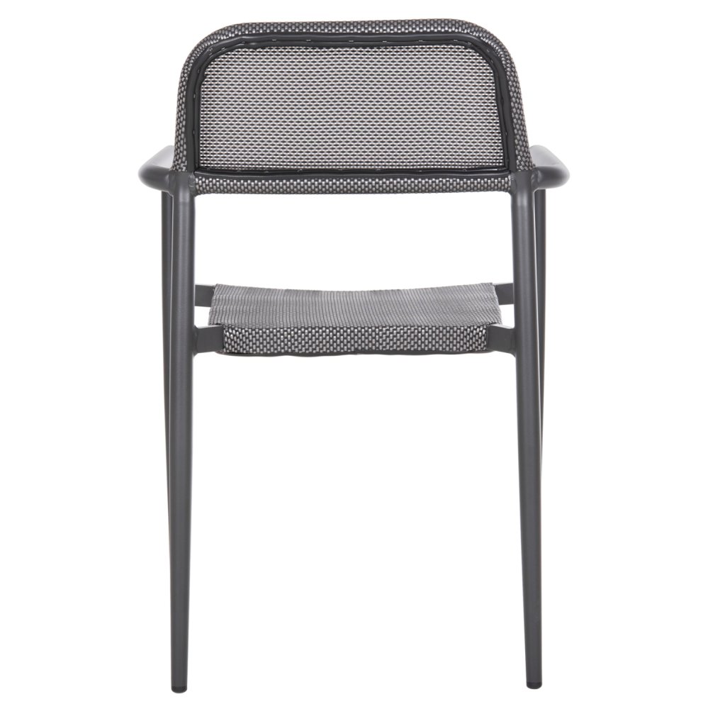 ALUMINIUMSESSEL GRAU GESTELL & GRAU TEXTILENE 53x51x80cm