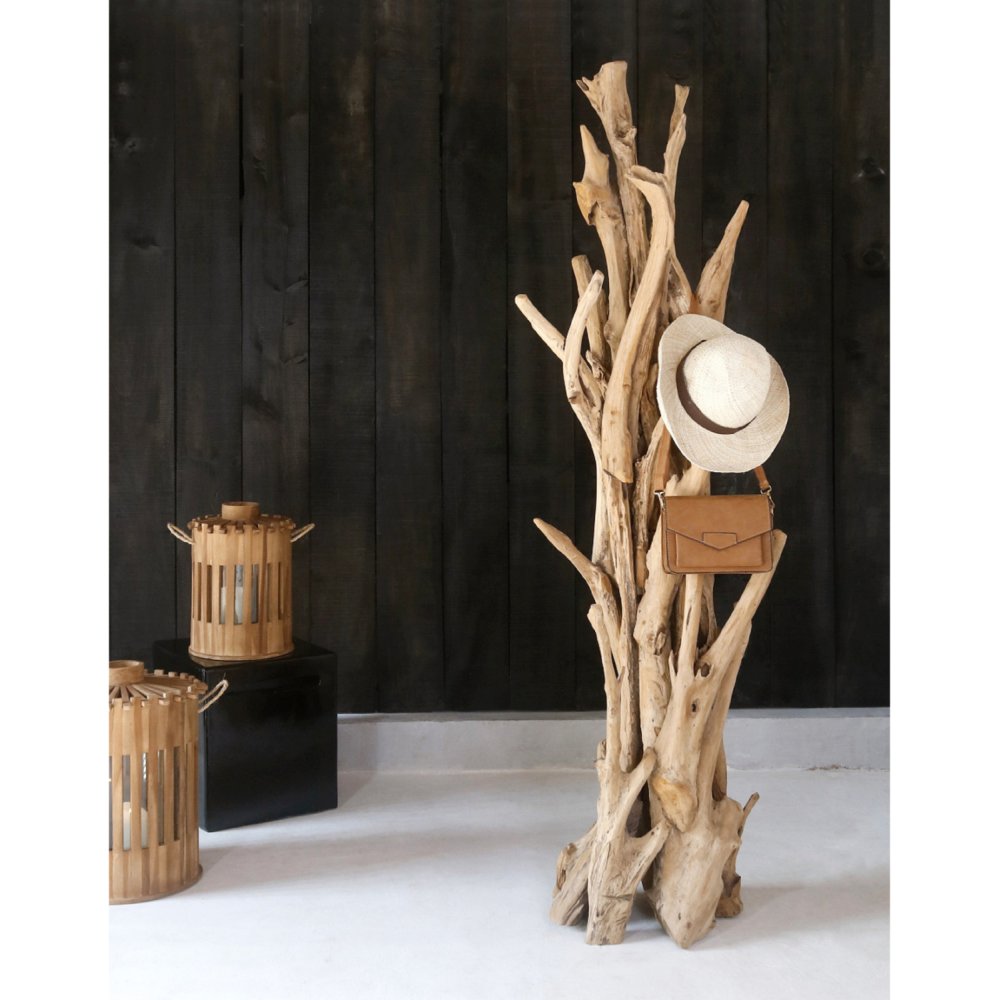 FLOOR STANDING HANGER SOLID TEAK NATURAL 170-200cm
