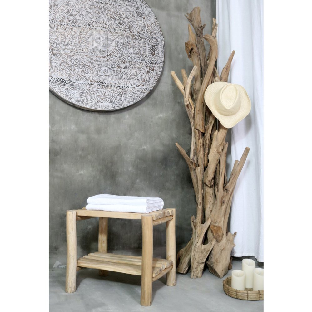 FLOOR STANDING HANGER SOLID TEAK NATURAL 170-200cm
