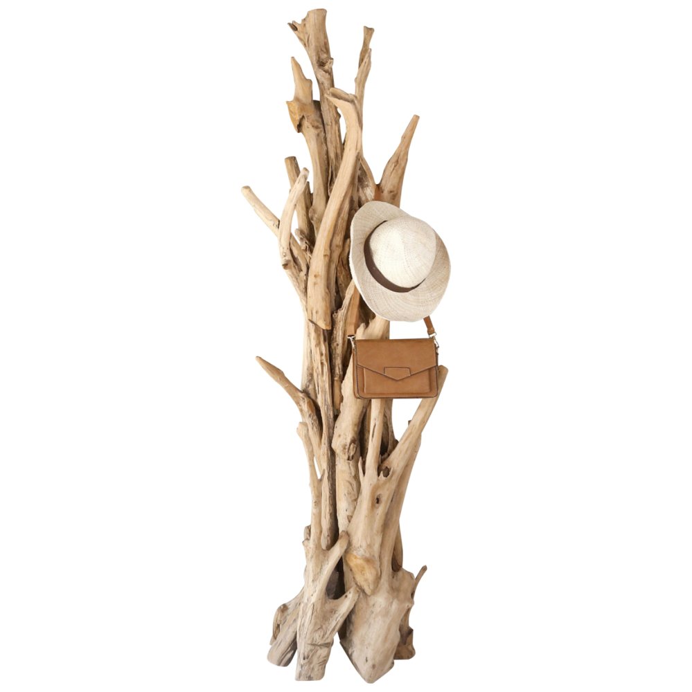 FLOOR STANDING HANGER SOLID TEAK NATURAL 170-200cm
