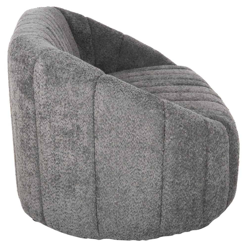 2-SITZ-SOFAS AUS GRAUEM BOUCLE-STOFF 145 x 82 x 67 cm