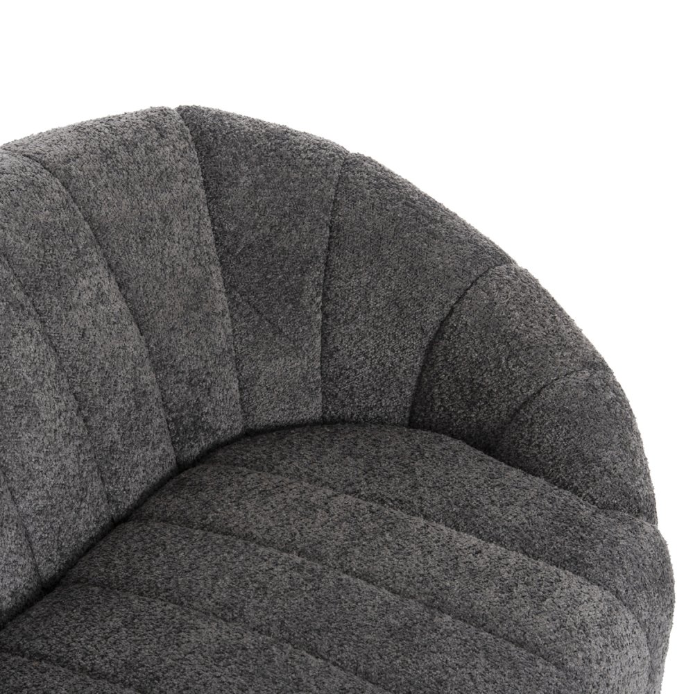 2-SITZ-SOFAS AUS GRAUEM BOUCLE-STOFF 145 x 82 x 67 cm