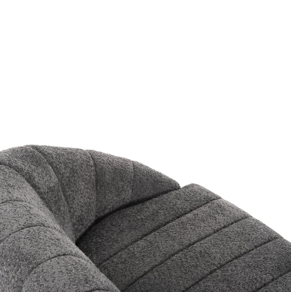 2-SITZ-SOFAS AUS GRAUEM BOUCLE-STOFF 145 x 82 x 67 cm