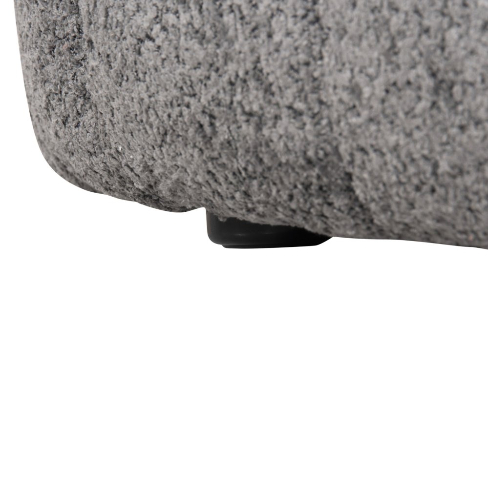 2-SITZ-SOFAS AUS GRAUEM BOUCLE-STOFF 145 x 82 x 67 cm
