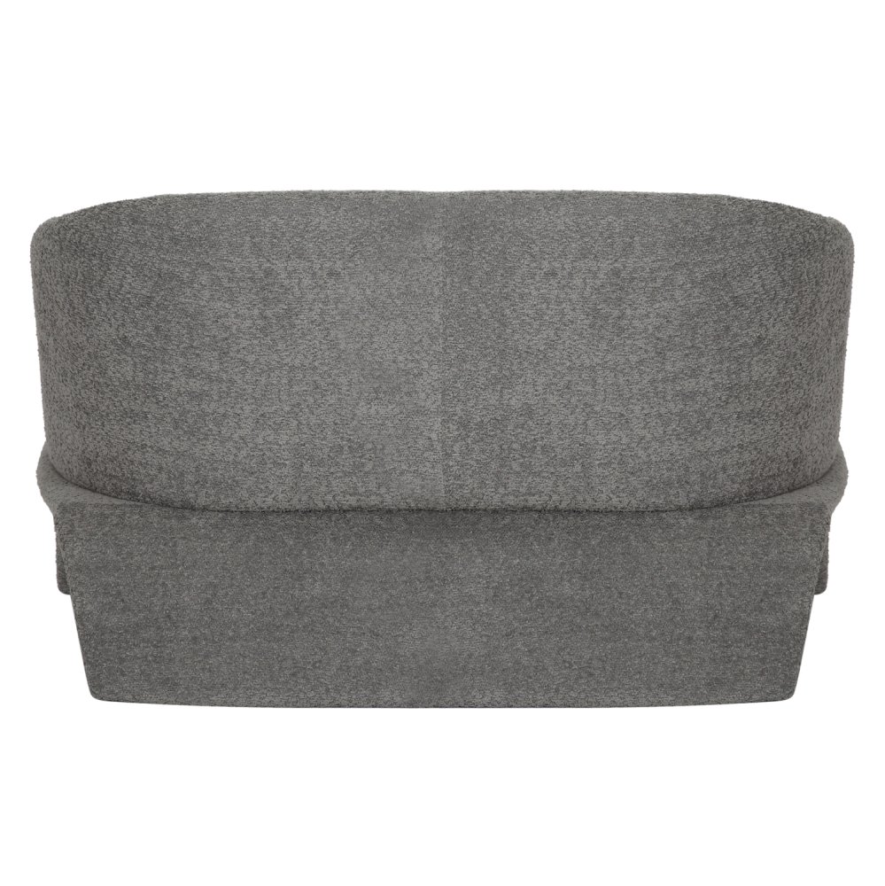 SOFA 2-SITZER GRAUER STOFF-METALLGESTELL 128x72x74Hcm
